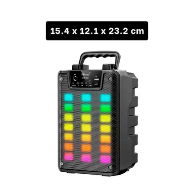 PACK2 EQUIPO PORTATIL CON MICROFONO 4 PULGADAS PARA KARAOKE Y MUSICA NEGRO Y+REGALO STICKER - 5