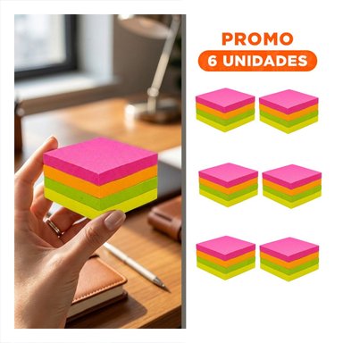 PACK6 ACCESORIOS CUADRADOS ADHESIVOS 3,8CM 4 PZS MULTICOLOR - 1