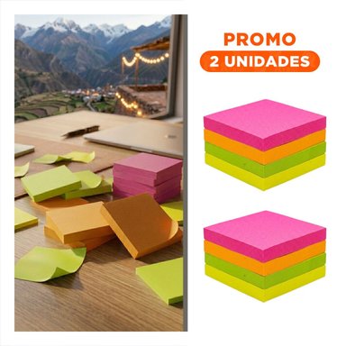 PACK2 TACOS CUADRADOS ADHESIVOS 3,8CM 4 PZS MULTICOLOR - 1