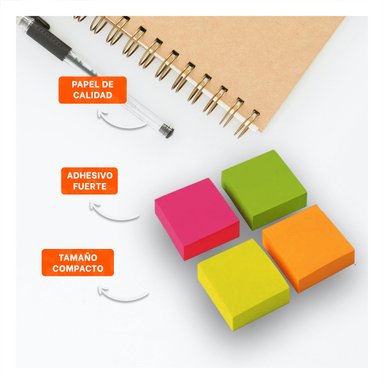 PACK2 TACOS CUADRADOS ADHESIVOS 3,8CM 4 PZS MULTICOLOR - 5