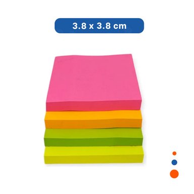 PACK6 COMPLEMENTOS CUADRADOS ADHESIVOS 3,8CM 4 PZS MULTICOLOR Y+REGALO STICKER - 4