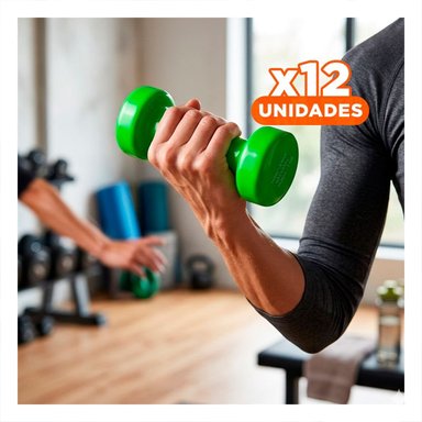 PACK12 DUMBBELL FUNCIONAL VERDE 1 KG PARA CASA - 1