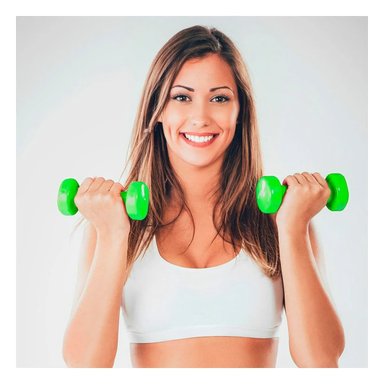 PACK12 DUMBBELL FUNCIONAL VERDE 1 KG PARA CASA - 3