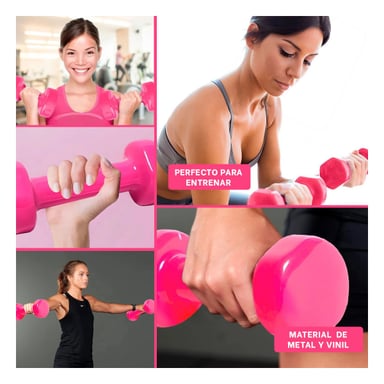 MANCUERNA LIGERA ROSADO 5 KG PARA CASA Y+LIGAS REGALO - 5