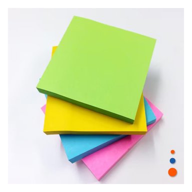 PACK2 CUADRADOS ADHESIVOS 7,6CM 4 PZS MULTICOLOR OFICINA Y+PAPEL REGALO - 2