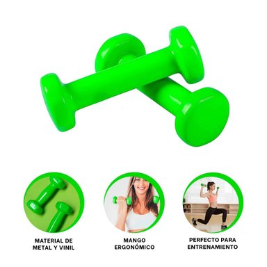 MANCUERNA COMPACTA VERDE 1 KG PARA EJERCICIO - 3