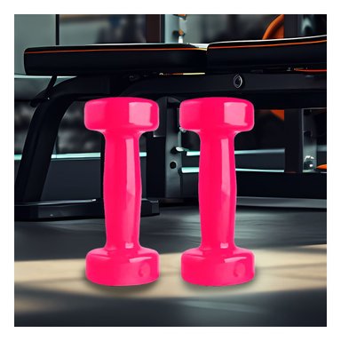 PACK4 DUMBBELL ERGONOMICO ROSADO 5 KG PARA FITNESS - 5