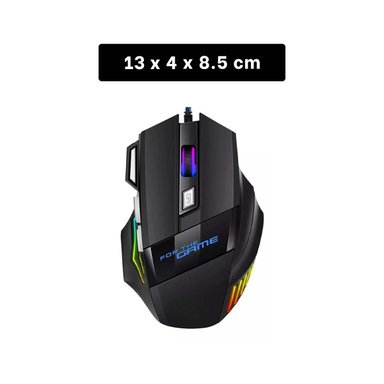PACK6 MOUSE GAMER NEGRO PARA LAPTOP Y PC CONTROL LIGERO Y+REGALO STICKER - 4