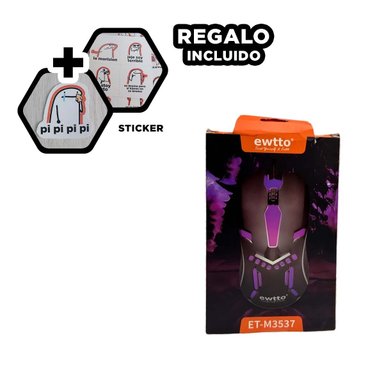 APUNTADOR GAMER NEGRO PARA COMPUTADORA Y LAPTOP MOVIMIENTO FIRME Y+REGALO STICKER - 1