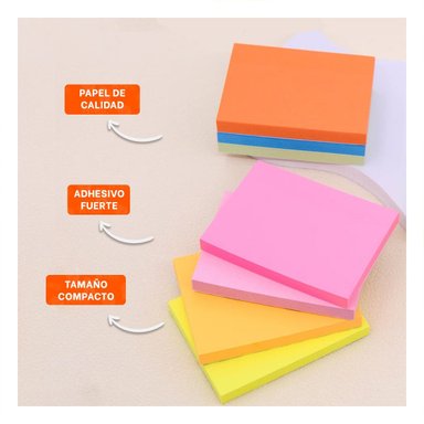 PACK6 ACCESORIOS CUADRADOS ADHESIVOS 7,6CM 4 PZS MULTICOLOR - 5