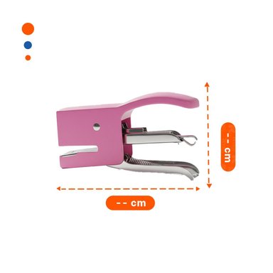 PACK12 PAPELERIA MINI TIPO ALICATE ROSADO PARA 15 HOJAS DOCUMENTOS - 4