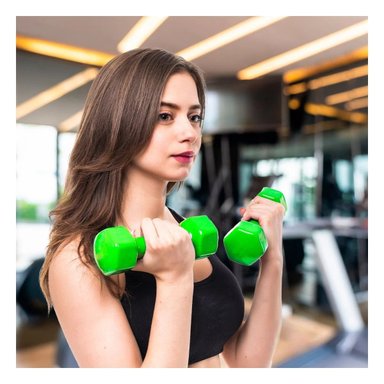 PACK6 DUMBBELL RESISTENTE VERDE 1 KG PARA ENTRENAMIENTO - 2