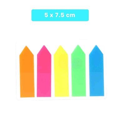 PACK12 NOTAS DE COLORES POST IT 5 PIEZAS TRANSPARENTE FLECHA Y+PAPEL REGALO - 4