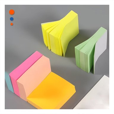 COLECCION CUADRADA ADHESIVA 7,6CM 4 PZS MULTICOLOR - 1
