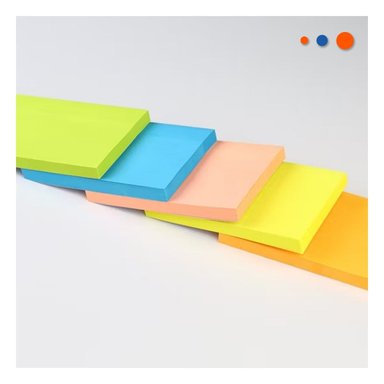 COLECCION CUADRADA ADHESIVA 7,6CM 4 PZS MULTICOLOR - 2