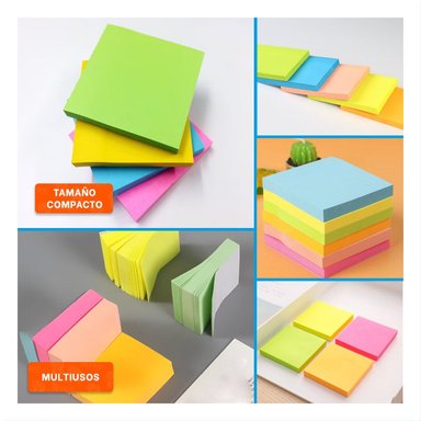 COLECCION CUADRADA ADHESIVA 7,6CM 4 PZS MULTICOLOR - 5