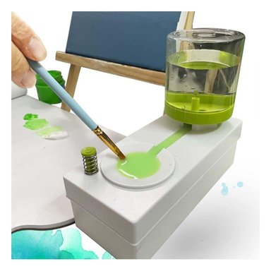 PACK4 EQUIPO ESCOLAR BLANCO PARA LAVAR PINCELES Y+PAPEL REGALO - 5