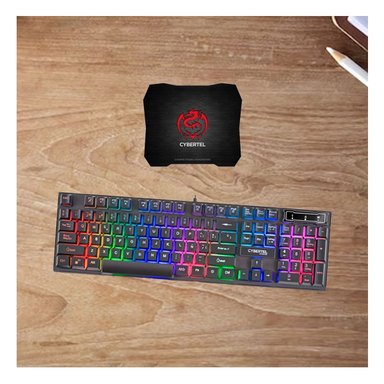 PACK6 KIT GAMING PARA PC CON TECLADO MOUSE COLOR NEGRO Y MOUSE PAD - 2