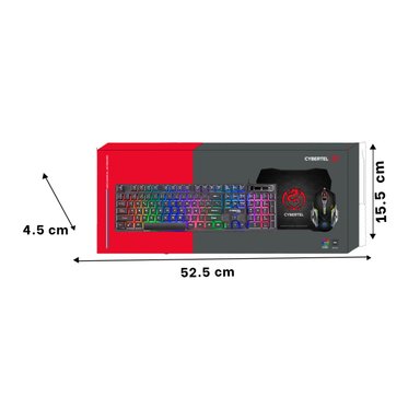PACK6 KIT GAMING PARA PC CON TECLADO MOUSE COLOR NEGRO Y MOUSE PAD - 4