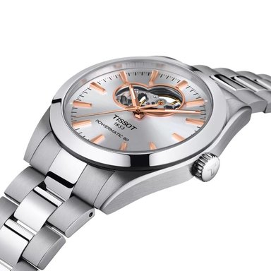 RELOJ PARA HOMBRE GENTLEMAN POWERMATIC 80 OPEN HEART PLATA - 2