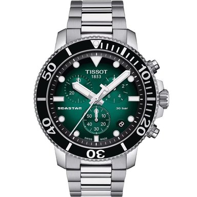 RELOJ PARA HOMBRE SEASTAR 1000 QUARTZ CHRONOGRAPH PLATA Y NEGRO - 1