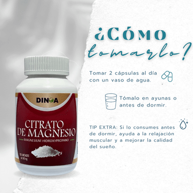 SUPLEMENTO DINOA CÁPSULAS BLANDAS CITRATO DE MAGNESIO X 100 UNIDADES - 3