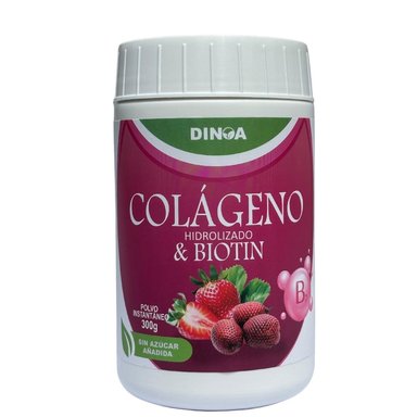 COLÁGENO HIDROLIZADO DINOA POLVO & BIOTINA POTE DE 300GR