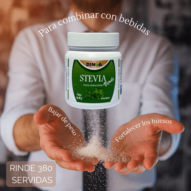 SUPLEMENTO DINOA POLVO STEVIA VERDE 80GR - 2
