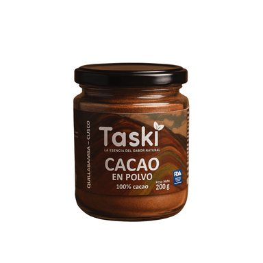 CACAO EN POLVO TASKI 200G /RICO EN ANTIOXIDANTE /BEBIDAS Y REPOSTERIA