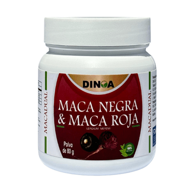 SUPLEMENTO DINOA POLVO MACA NEGRA Y MACA ROJA 80GR