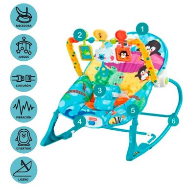 SILLA MECEDORA MUSICAL PARA BEBÉS «PINGUINO»