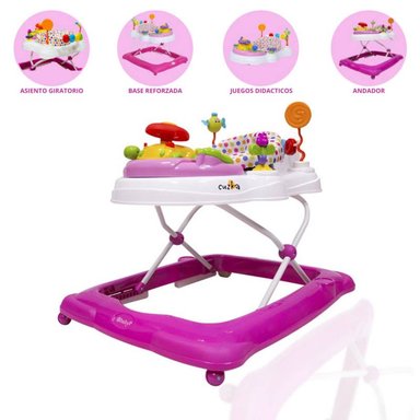 ANDADOR EBABY MUSICAL GIRATORIO LESSI PINK