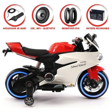 MOTO A BATERÍA PARA NIÑOS «DUCATTI» RED - 1