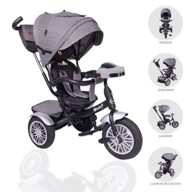 TRICICLO REVERSIBLE EBABY ZOE GRIS