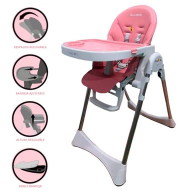 SILLA COMER DOUX BEBE SUPER ROSADO PARA BEBÉ GRADUABLE