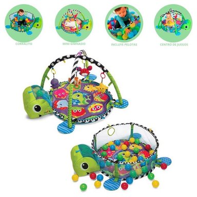 GIMNASIO CORRAL PORTÁTIL TORTUGA VERDE