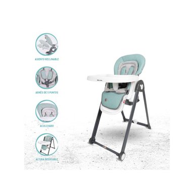 SILLA COMER BABY HAPPY RIZZO AZUL GRADUABLE PARA BEBÉ