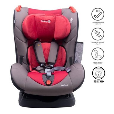SILLA PARA AUTO SAFETY »RECLINE NEW» RED