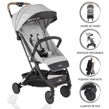 COCHE PASEO INFANTI TERRAIN 2G GRIS GRAY