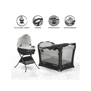 CUNA CORRAL GRACO NIGTH MCKINLEY METAL BLANCO PACK AND PLAY