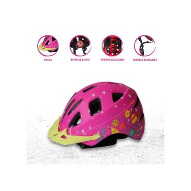 CASCO OLLIE AERODINAMICO LILA PROTECTOR REGULABLE NIÑO - 1