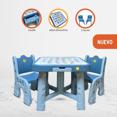 SILLA COMER DOUX BEBE CHILDESK CELESTE ESCRITORIO 3 EN 1