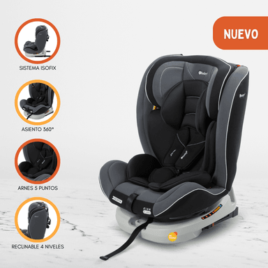 SILLA DE AUTO SISTEMA ISOFIX PARA BEBÉS «LOUIS» BLACK