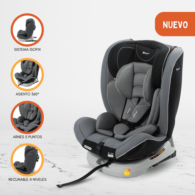 SILLA DE AUTO SISTEMA ISOFIX PARA BEBÉS «LOUIS» GRAY - 1