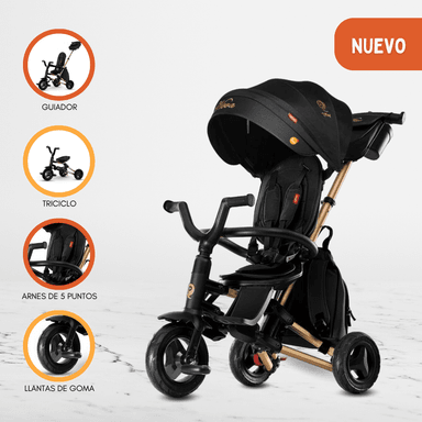 TRICICLO GUIADOR PLEGABLE PARA NIÑOS «NOVA» GOLDEN