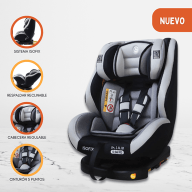 SILLA DE AUTO GIRATORIO PARA BEBÉS «RUPAL ISOFIX» GRAY