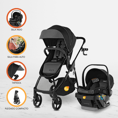 COCHE SUMMER MYRIA LX GRIS JOGGER TRAVEL SYSTEM SLATE