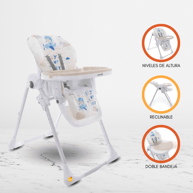 SILLA COMER SAFETY FEED CELESTE GRADUABLE PARA BEBÉS LIGHT BLUE