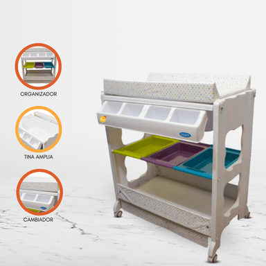 BAÑERA CAMBIADOR INFANTI STARS AGUA 3 PISOS PARA BEBÉ