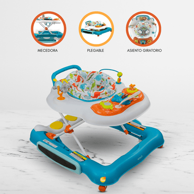 ANDADOR INFANTI GRADUABLE PARA BEBÉ 5 EN 1 LIGHT BLUE